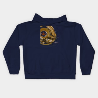 1970s Sci-Fi Cosmonauts In A Space Tunnel Kids Hoodie